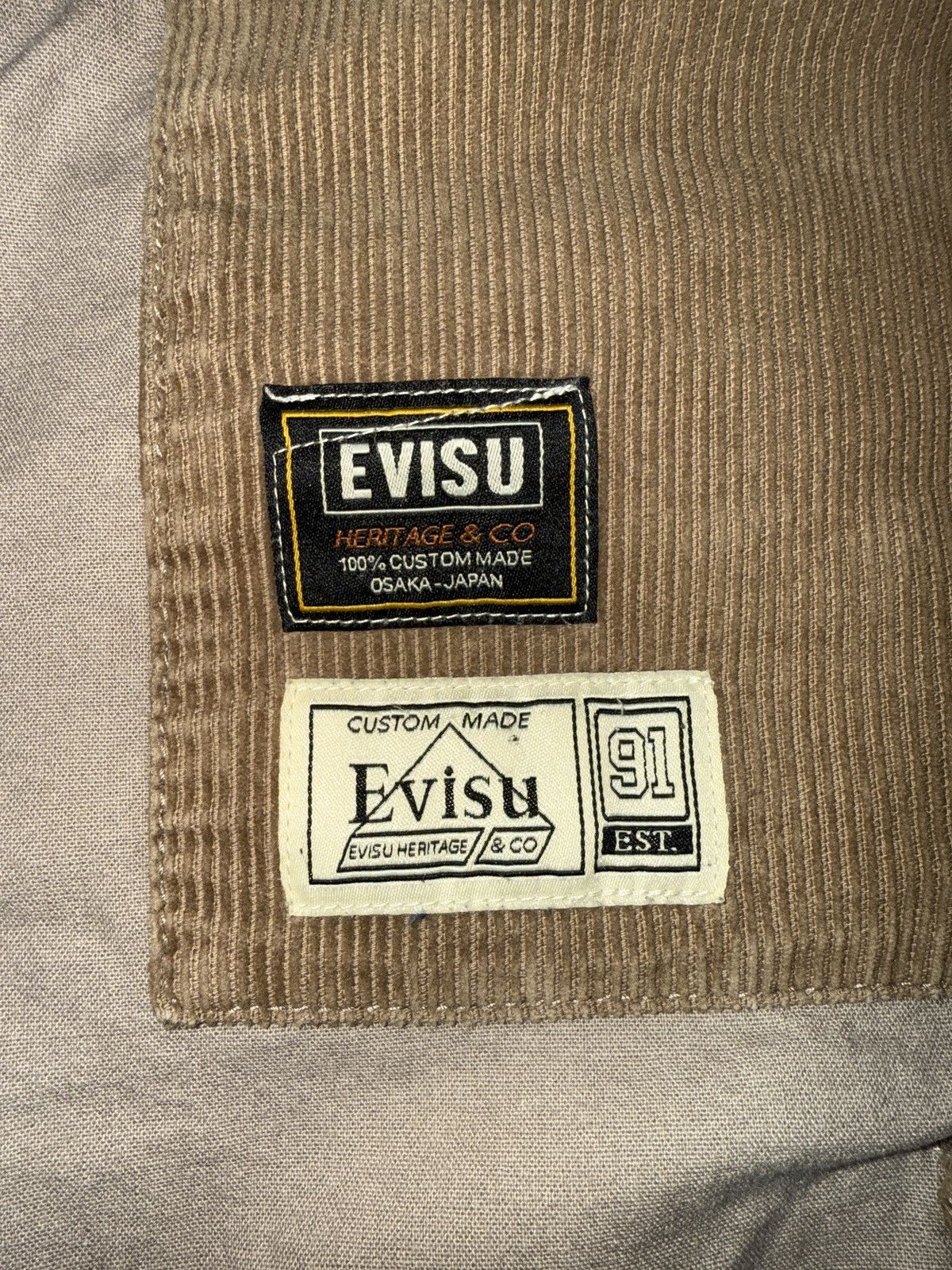 Evisu Evisu Cargo Half Corduroy Pants Size US 34 / EU 50 - 14 Thumbnail