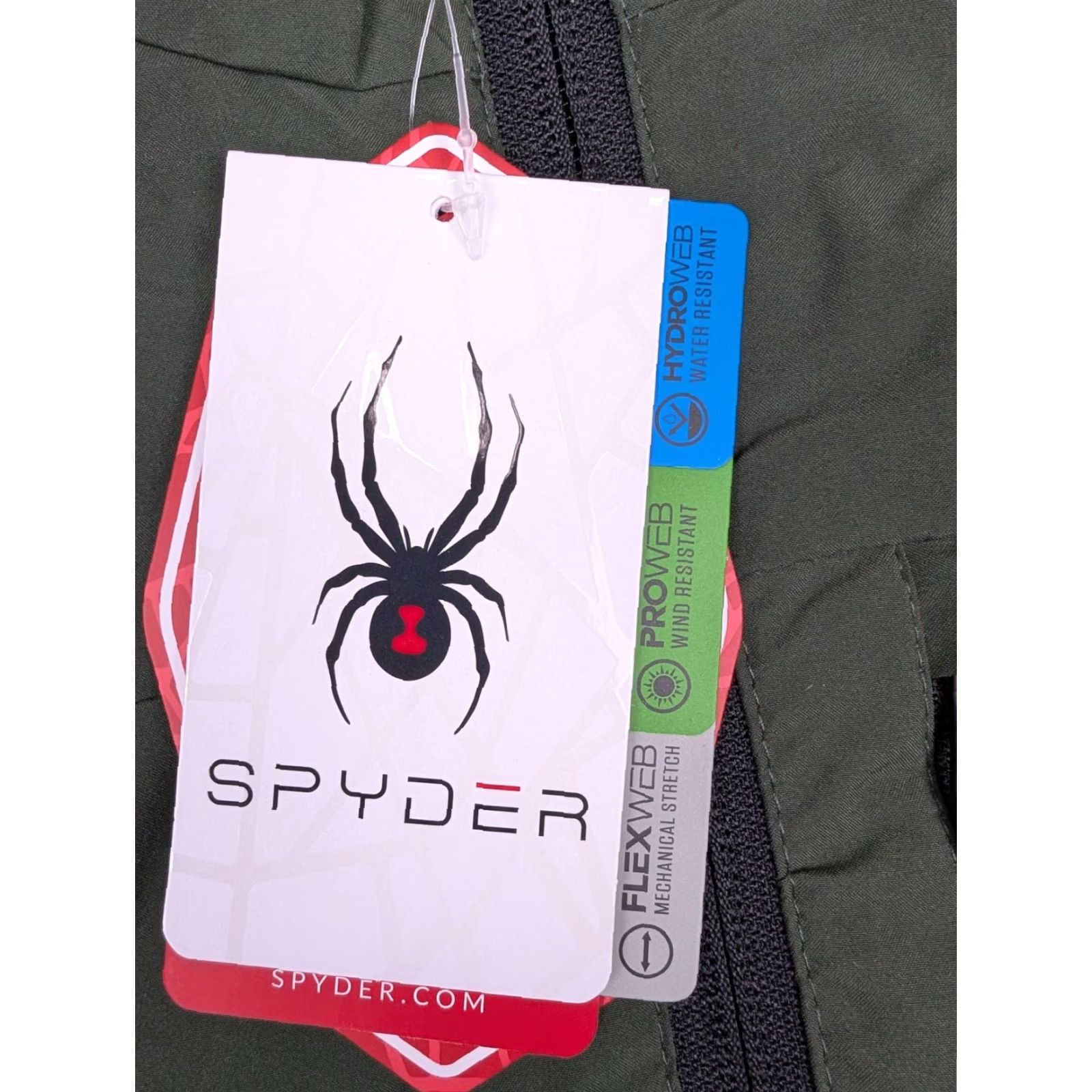 Spyder Spyder Jacket Mens M Olive Spyder Lite Hooded Hydroweb Proweb Flexweb New Size US M / EU 48-50 / 2 - 7 Thumbnail