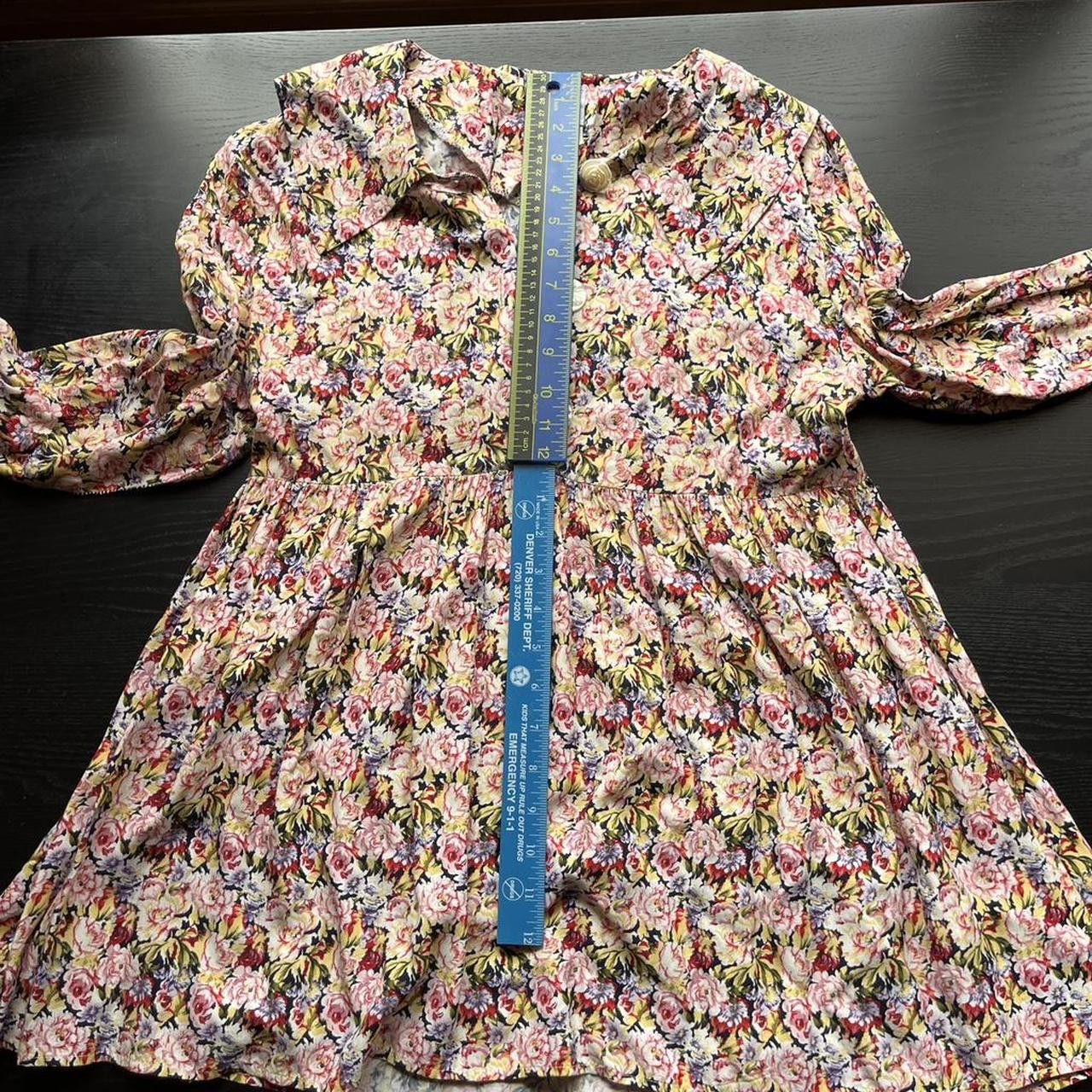 Other Vintage Floral Babydoll Tunic Top Size M / US 6-8 / IT 42-44 - 5 Thumbnail