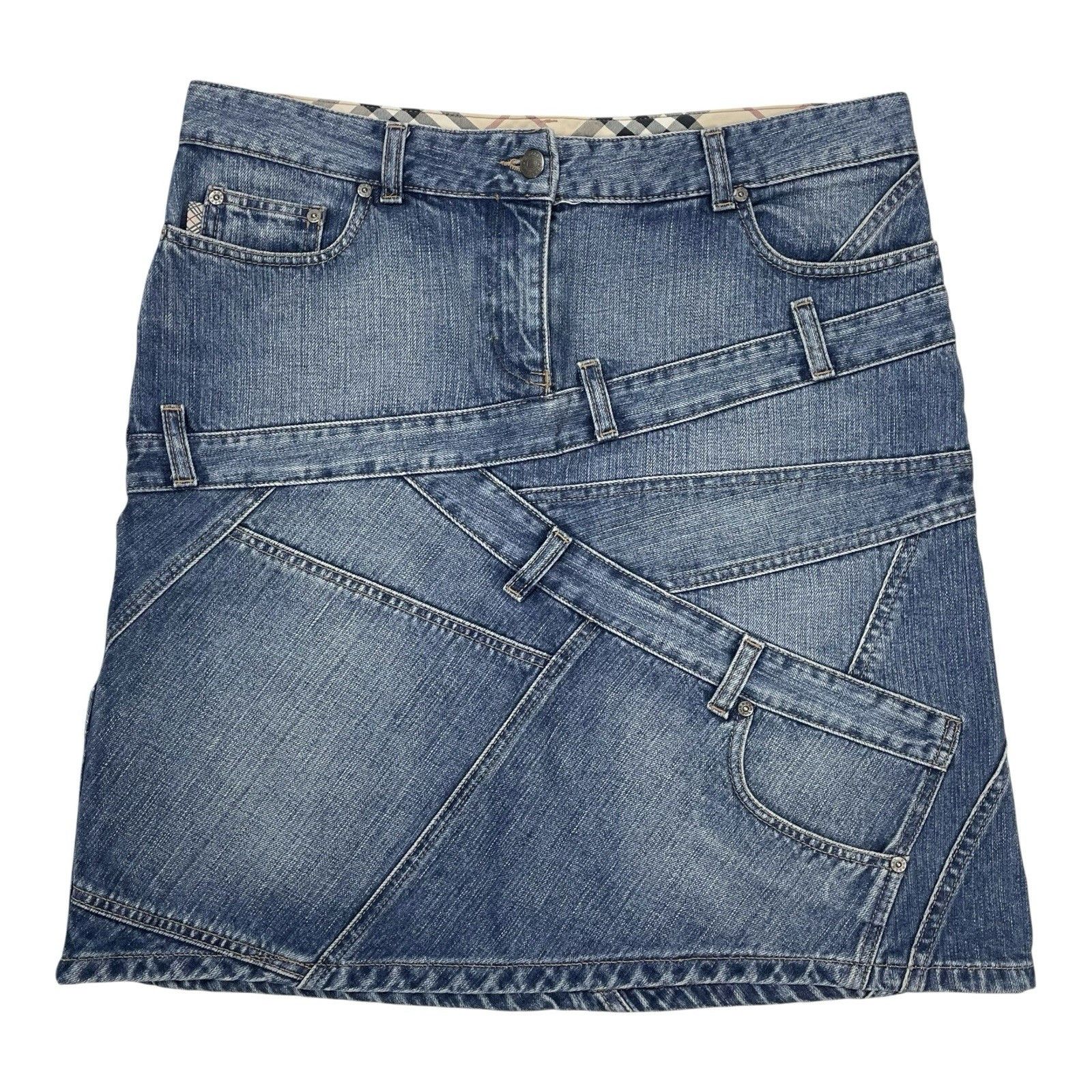 Burberry Burberry Skirt Belt A-Line Y2K Pleated Skirt Size UK12 Size 30" / US 8 / IT 44 - 1 Thumbnail