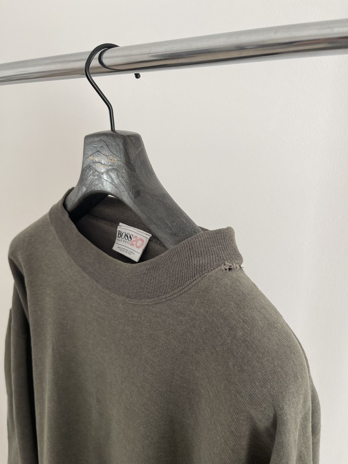 Hugo Boss Vintage rare 80s Hugo boss sweatshirt sweater grey Size US XL / EU 56 / 4 - 4 Thumbnail