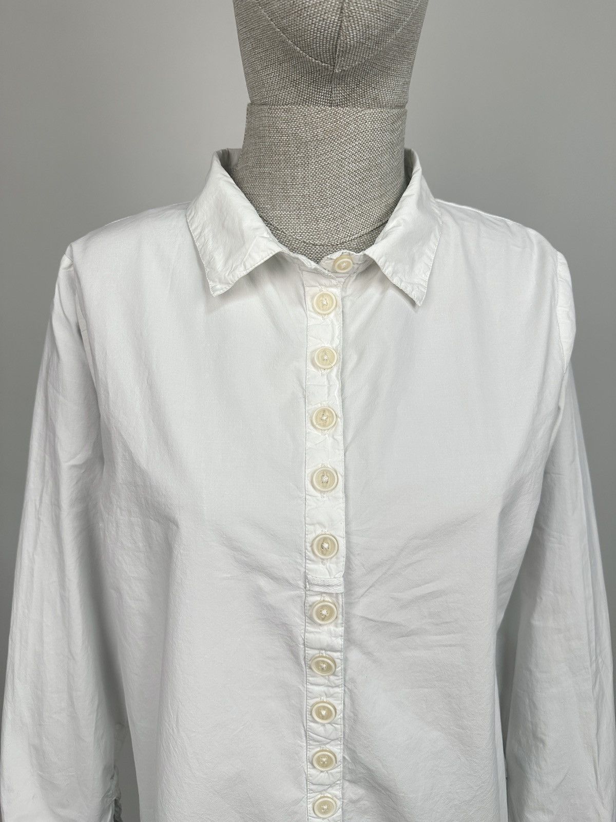 Other Ewa i Walla Avant Garde Raw Hem White Cotton Shirt Blouse Size S / US 4 / IT 40 - 7 Thumbnail