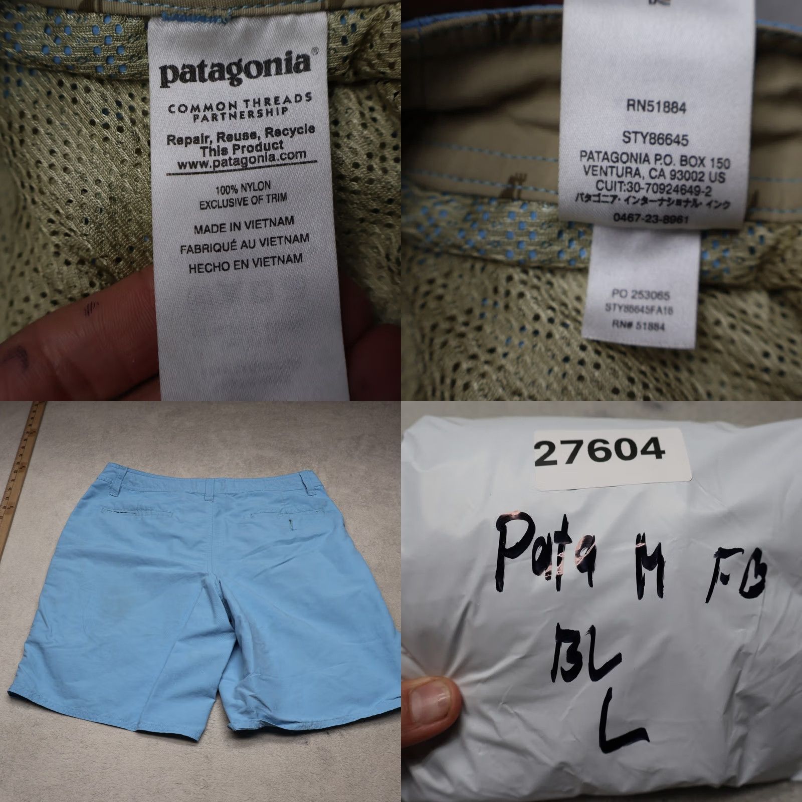 Patagonia Patagonia Board Shorts Mens 33 Blue Wavefarer Quick Dry Lightweight Outdoor Size US 32 / EU 48 - 9 Thumbnail