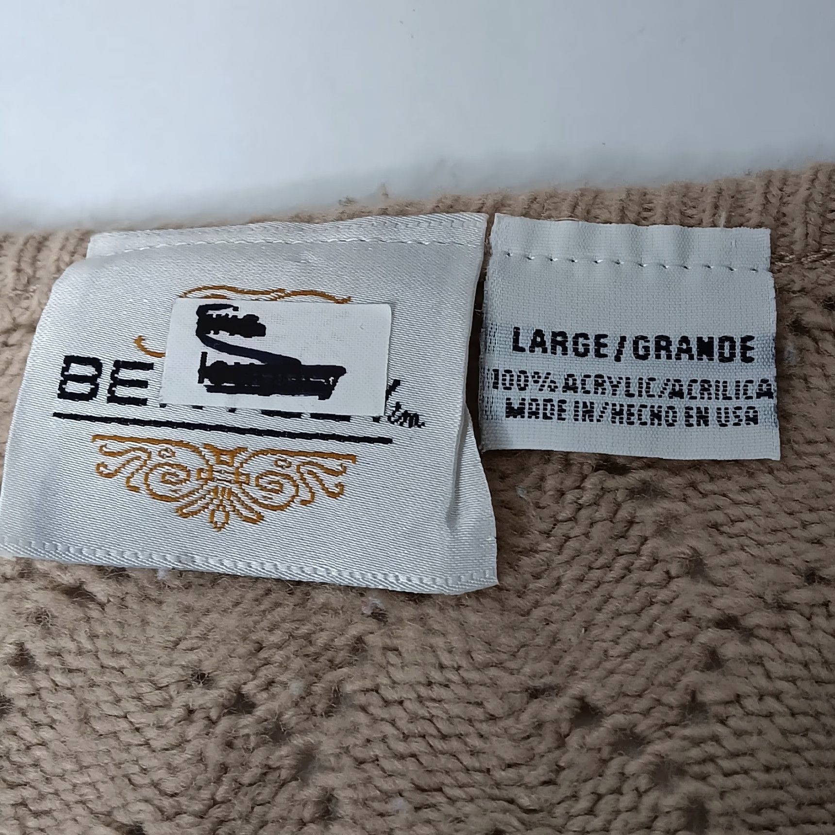 Vintage VINTAGE Bentley Cardigan Sweater Women Large Beige Open-Knit Regular Fit Classic Grannycore Size L / US 10 / IT 46 - 5 Thumbnail