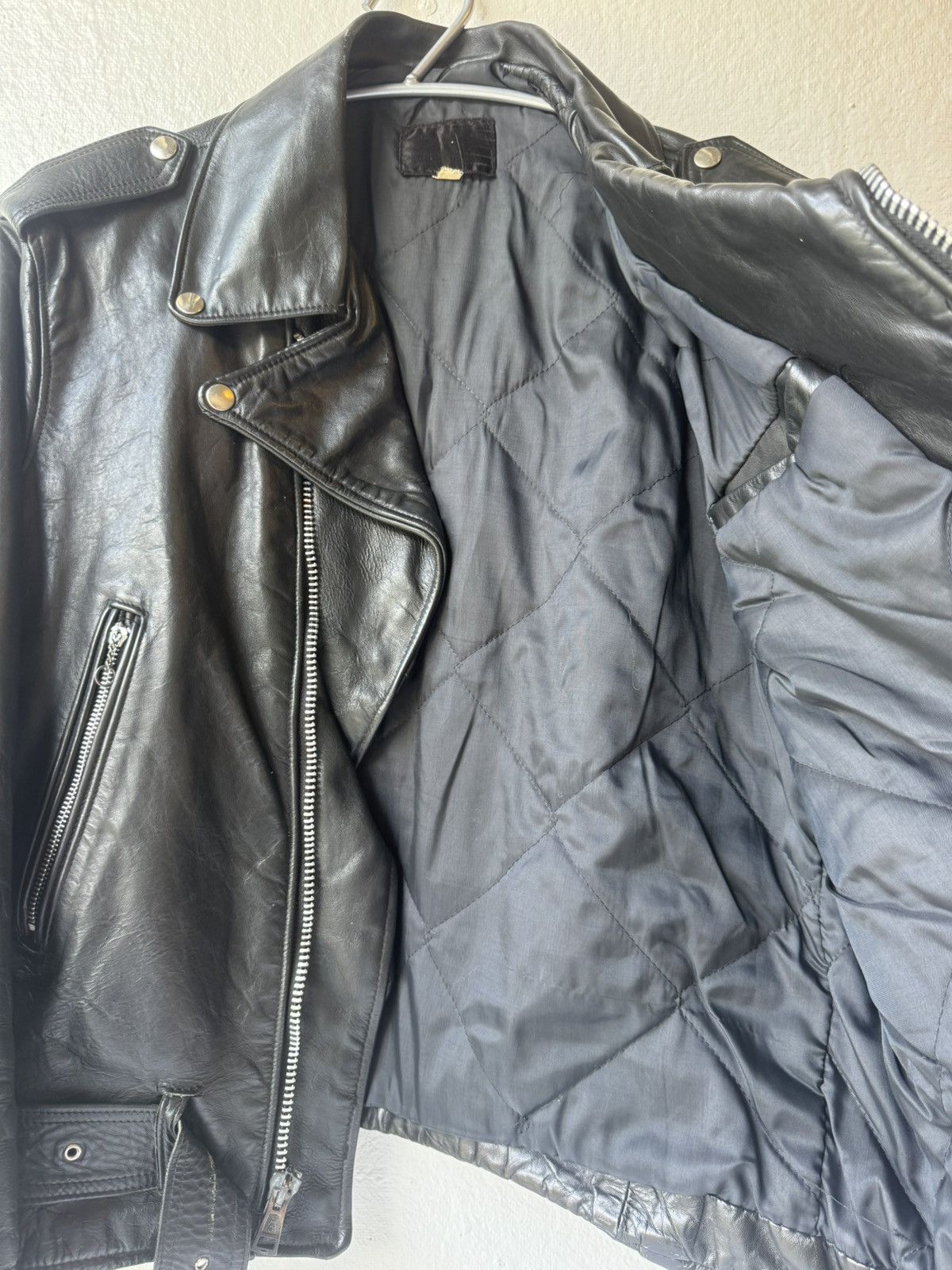 Vintage Vintage 60s Leather Biker Jacket Size US L / EU 52-54 / 3 - 8 Thumbnail
