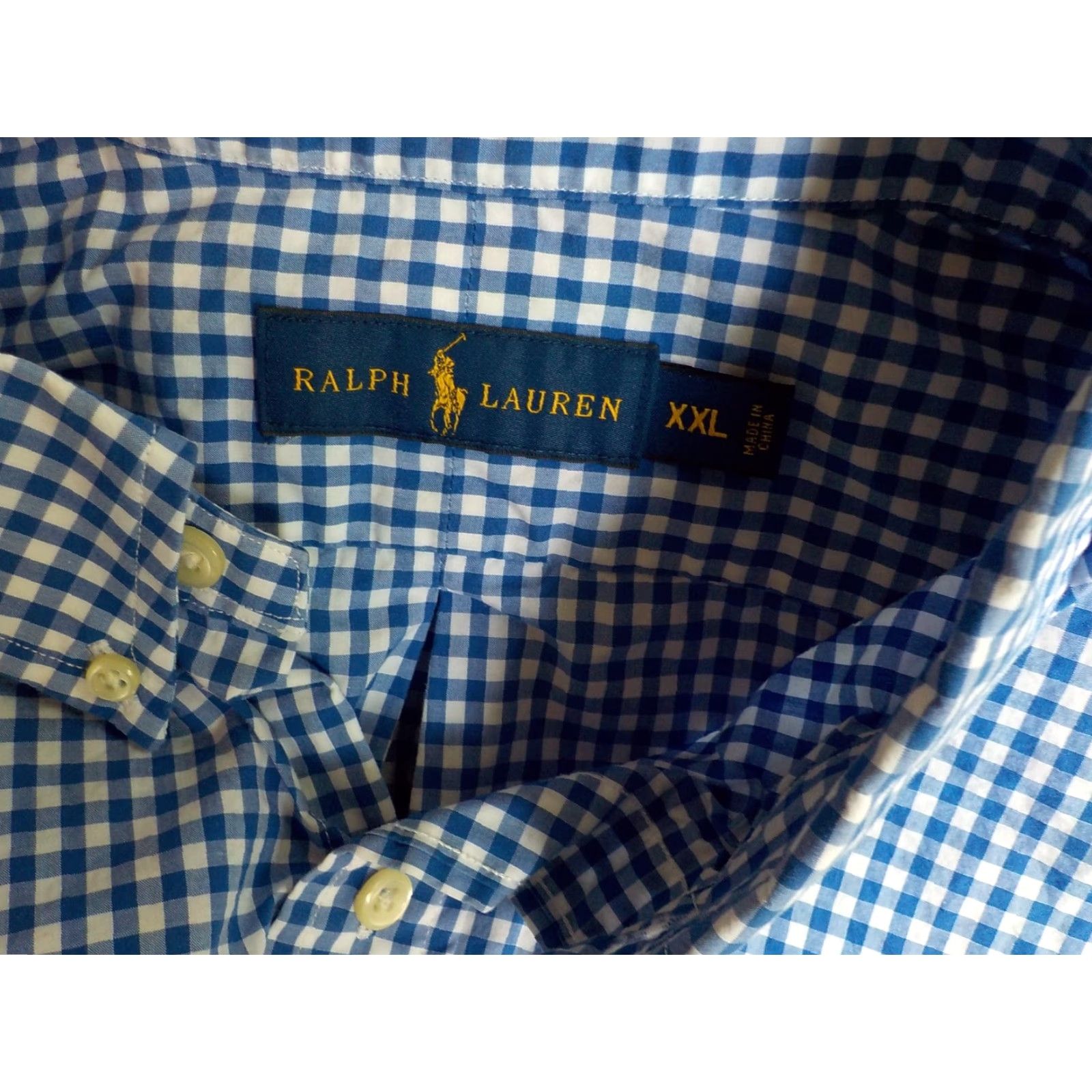 Ralph Lauren RALPH LAUREN 100% Cotton LS Button Down Shirt Blue White XXL Men Checks Size US XXL / EU 58 / 5 - 4 Thumbnail