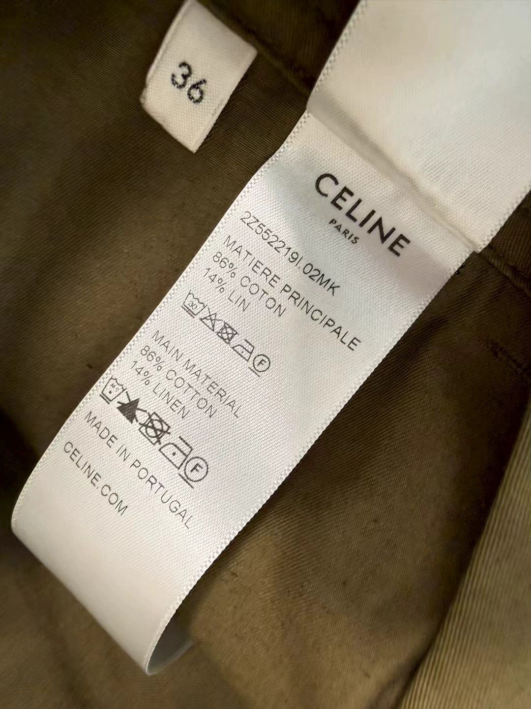 Celine Celine cargo pants 36 new tags drawstring cuffs Size 26" / US 2 / IT 38 - 6 Thumbnail