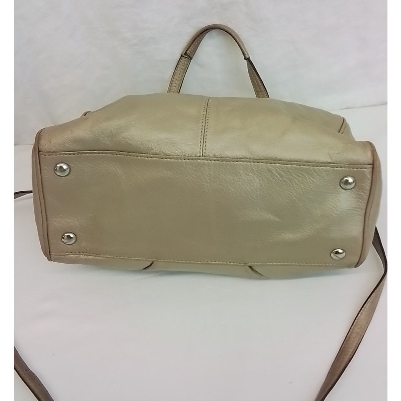Coach Coach Taylor Handbag Satchel Champagne Silver Crossbody Size ONE SIZE - 5 Thumbnail