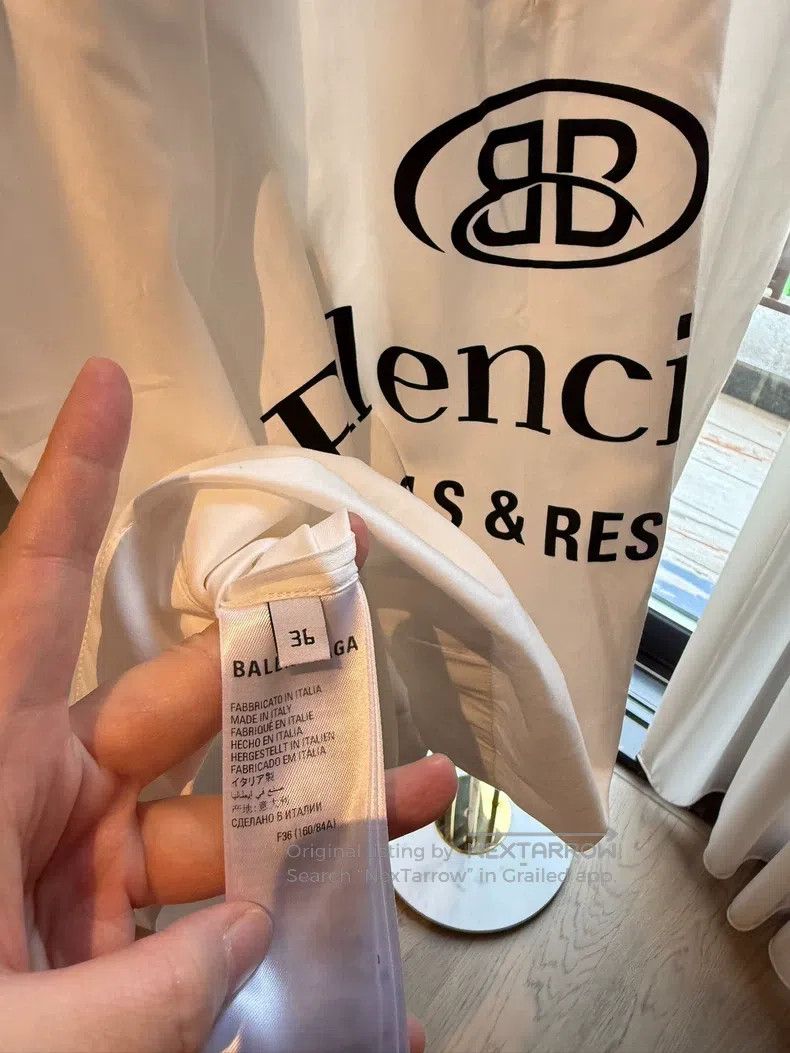 Balenciaga Balenciaga Drop Shoulder Shirt T-Shirt Size XS / US 0-2 / IT 36-38 - 6 Thumbnail