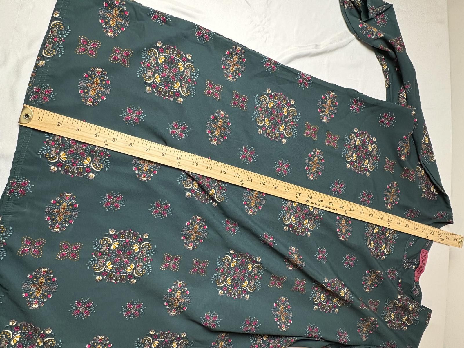 Boohoo Dark green printed mid length dress Size M / US 6-8 / IT 42-44 - 4 Thumbnail