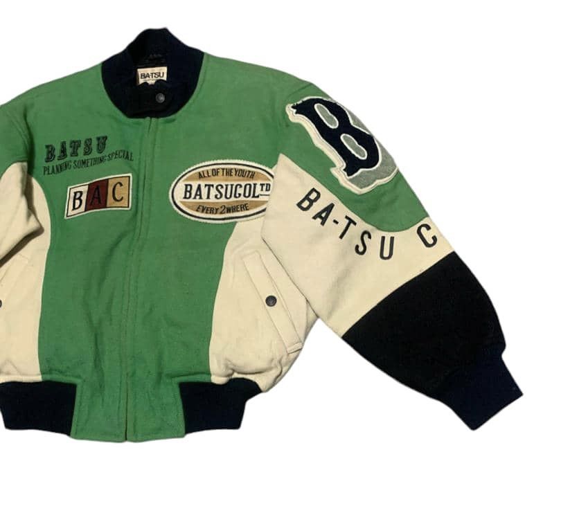 If Six Was Nine Vintage 80s Japanese BA-TSU Wool Varsity Jacket Nice Design Size US M / EU 48-50 / 2 - 3 Thumbnail
