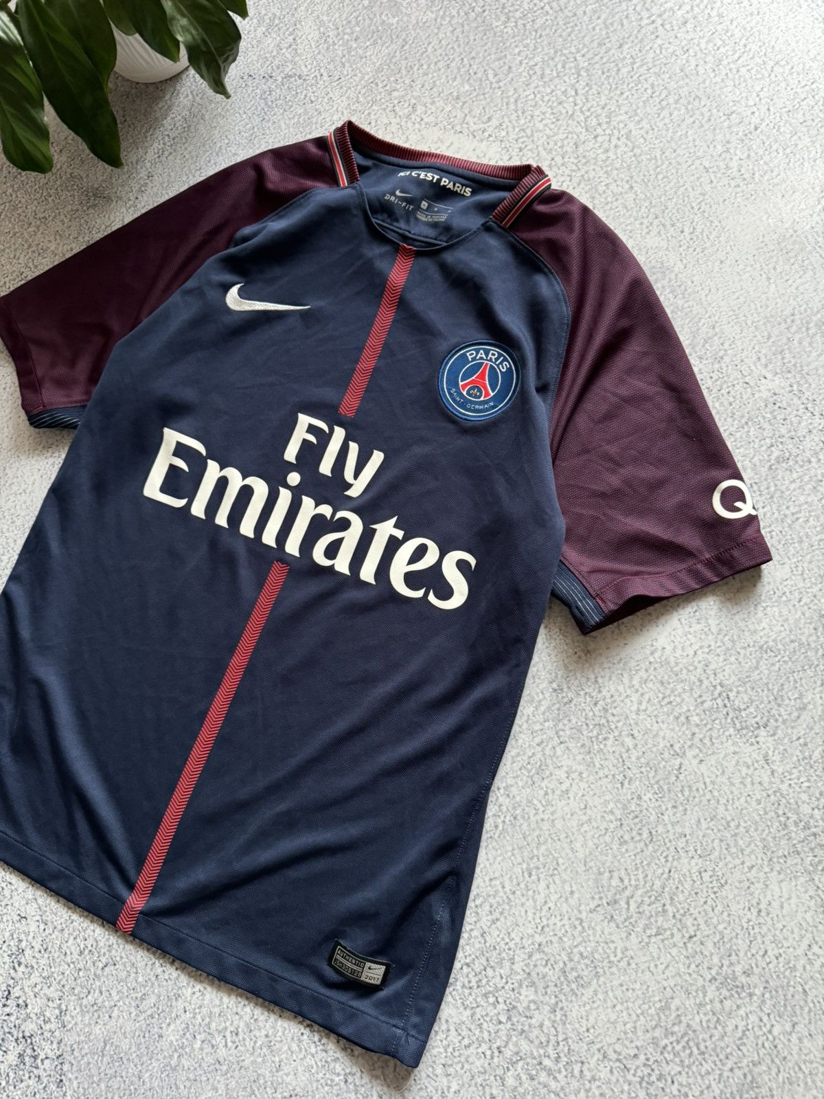 Nike PSG football shirt jersey 2017/18 training tee men’s M Size US M / EU 48-50 / 2 - 2 Thumbnail
