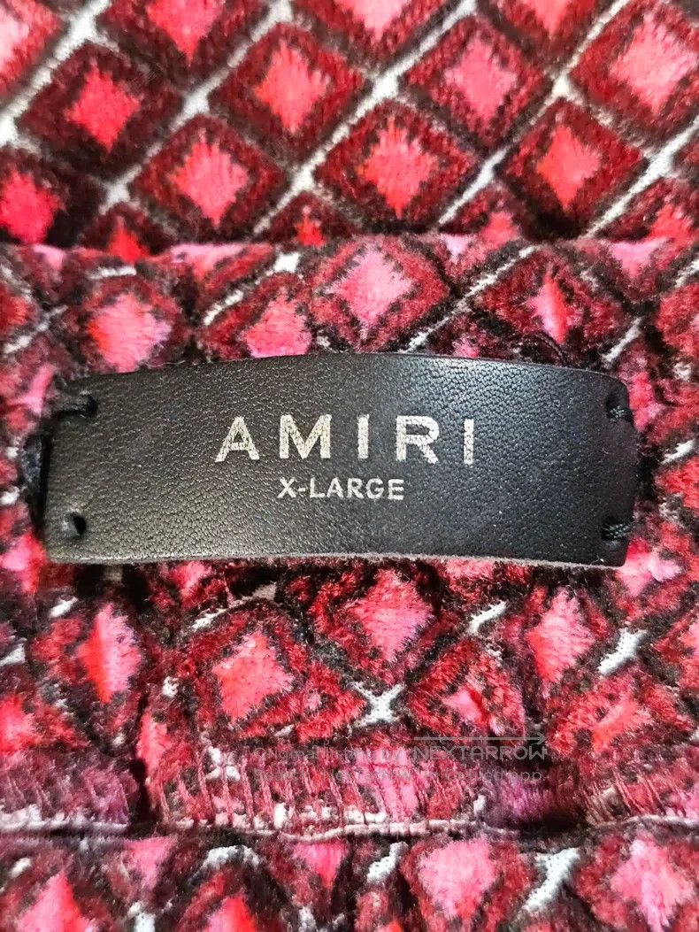 Amiri Amiri Size XL Leisure Velvet Long Pants with Red and Black Size US 27 - 6 Thumbnail