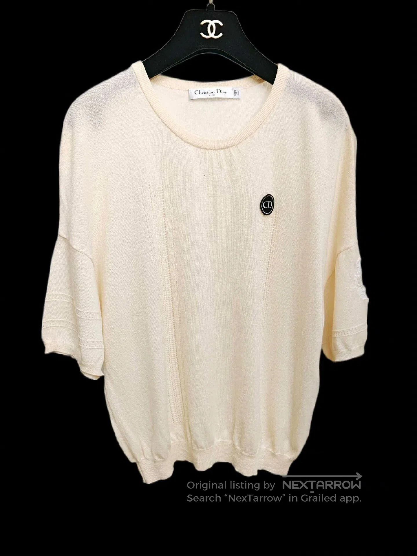Dior dior logo wool top in beige color. Size US M / EU 48-50 / 2 - 1 Thumbnail