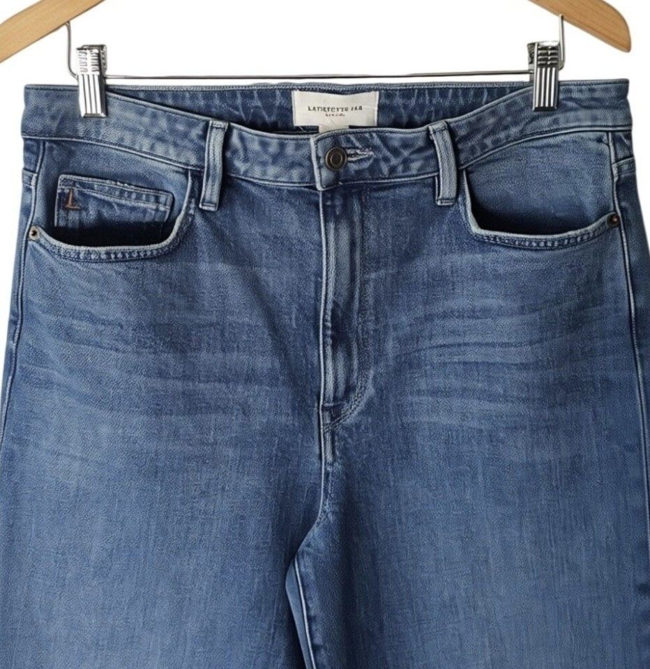Lafayette 148 Lafayette 148 Wyckoff Wide Leg Jeans Sz 31 High Rise Denim Size 31" - 6 Thumbnail