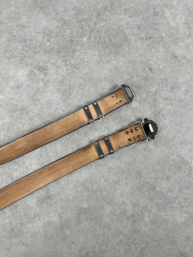 Balmain SS2013 Balmain Brown Leather Belt Crest Buckle Size ONE SIZE - 4 Thumbnail