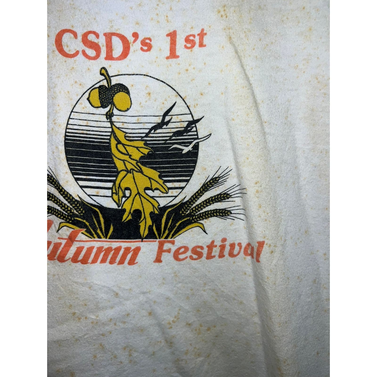 Vintage Vintage Autumn Shirt CSD's 1st Festival White Fall Tee 80s M Size US M / EU 48-50 / 2 - 5 Thumbnail