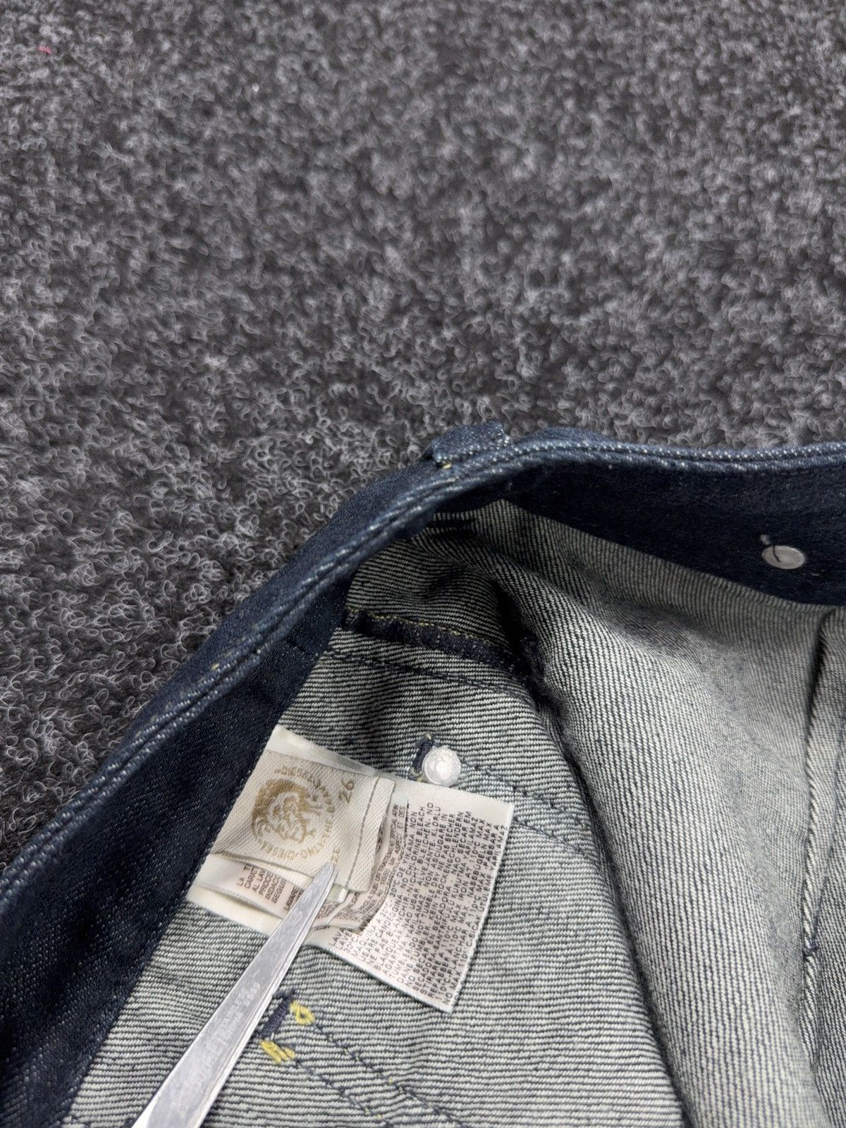 Diesel Luxury Diesel Volver Dark Raw Denim Wide Leg Jeans Y2K Size 26" / US 2 / IT 38 - 9 Thumbnail
