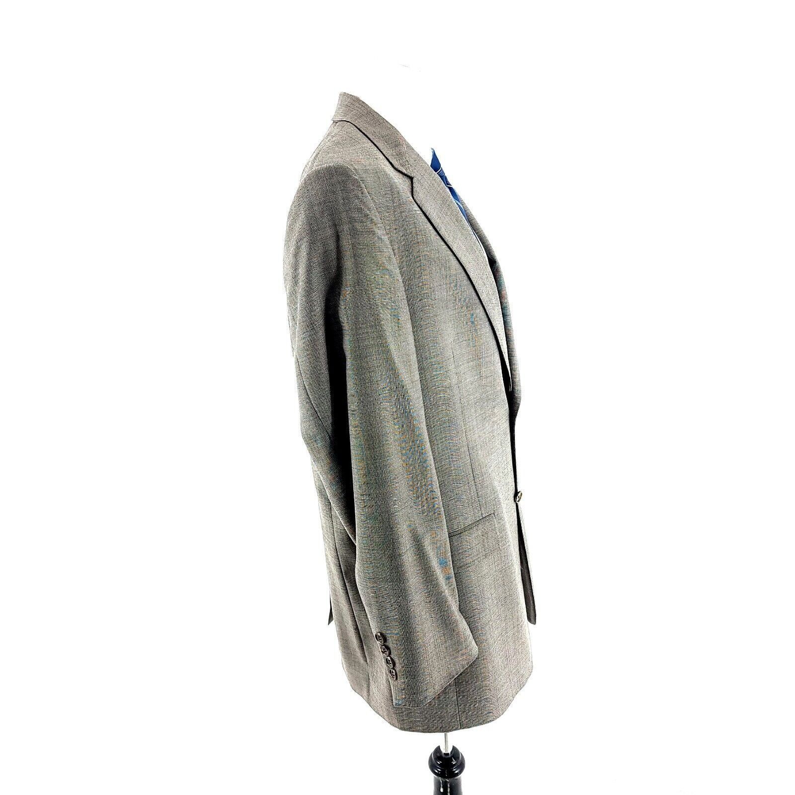 Hart Schaffner Marx Hart Schaffner Marx Wool 2 Button Blazer 42L Cream Black Che Size 42L - 7 Thumbnail