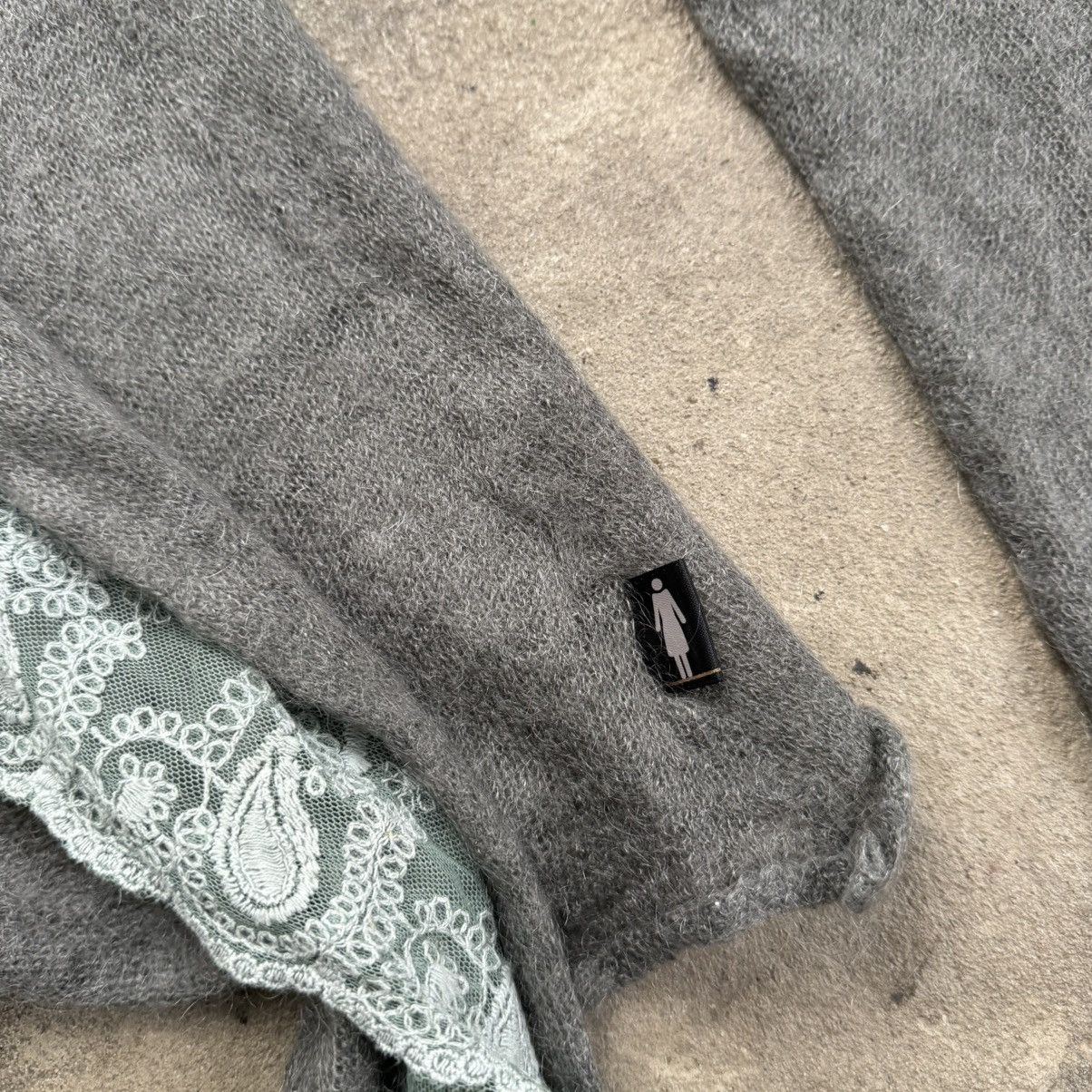 Japanese Brand IAM Mohair Grey Paisley Cardigan Size S / US 4 / IT 40 - 3 Thumbnail