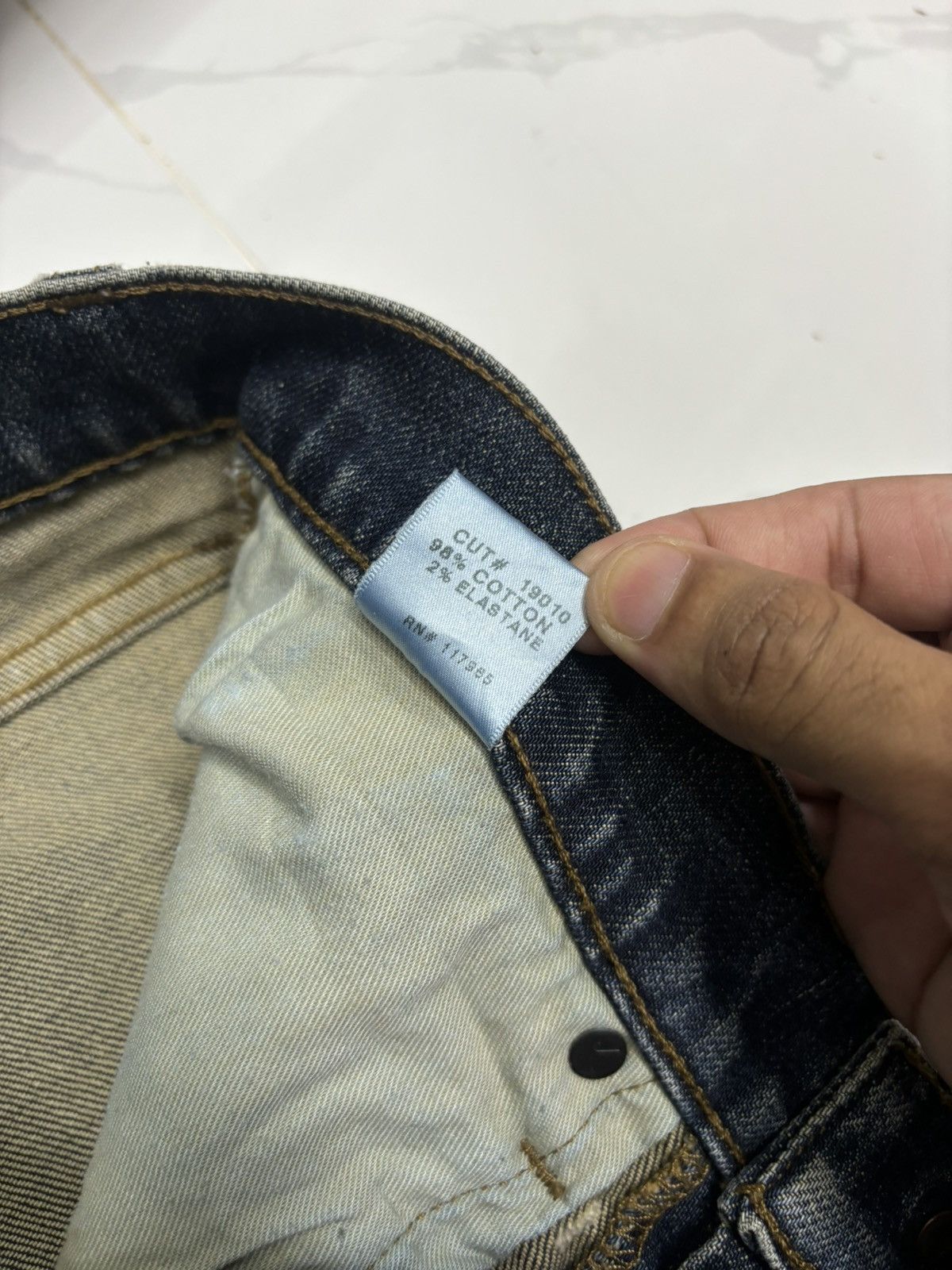 If Six Was Nine J Brand Indigo Distressed Denim Jeans Size US 30 / EU 46 - 11 Thumbnail