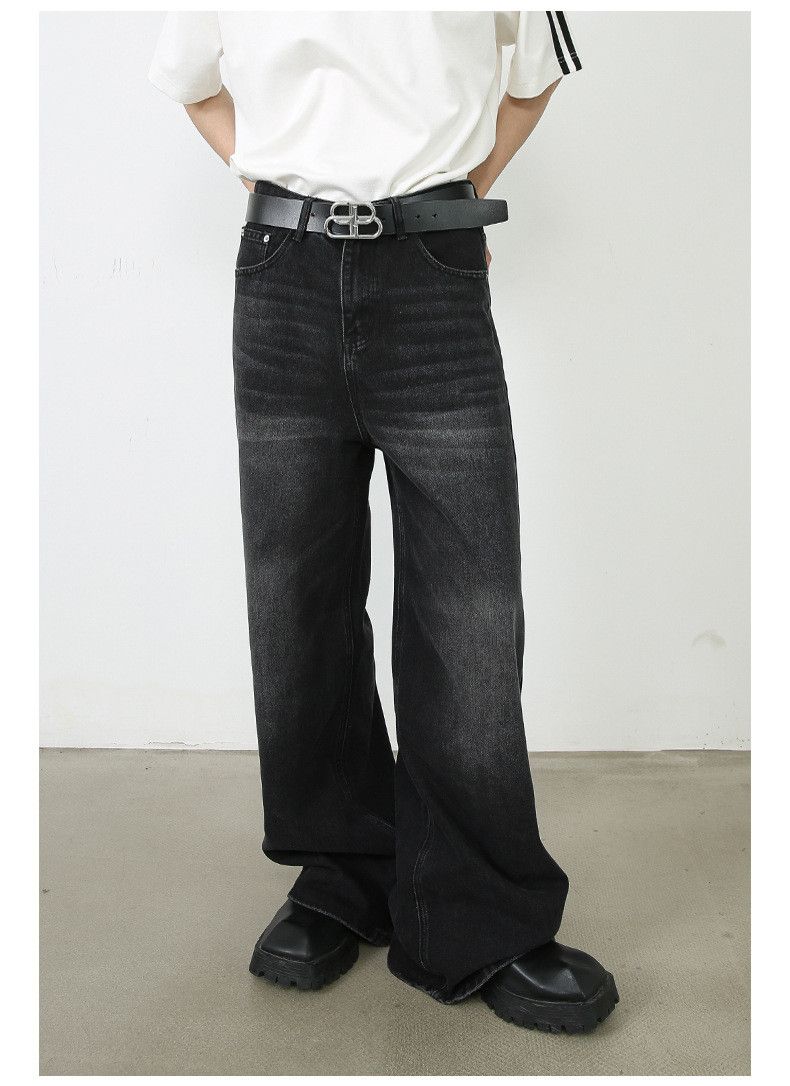 Japanese Brand Japanese retro washed loose straight jeans for men Size US 34 / EU 50 - 1 Thumbnail