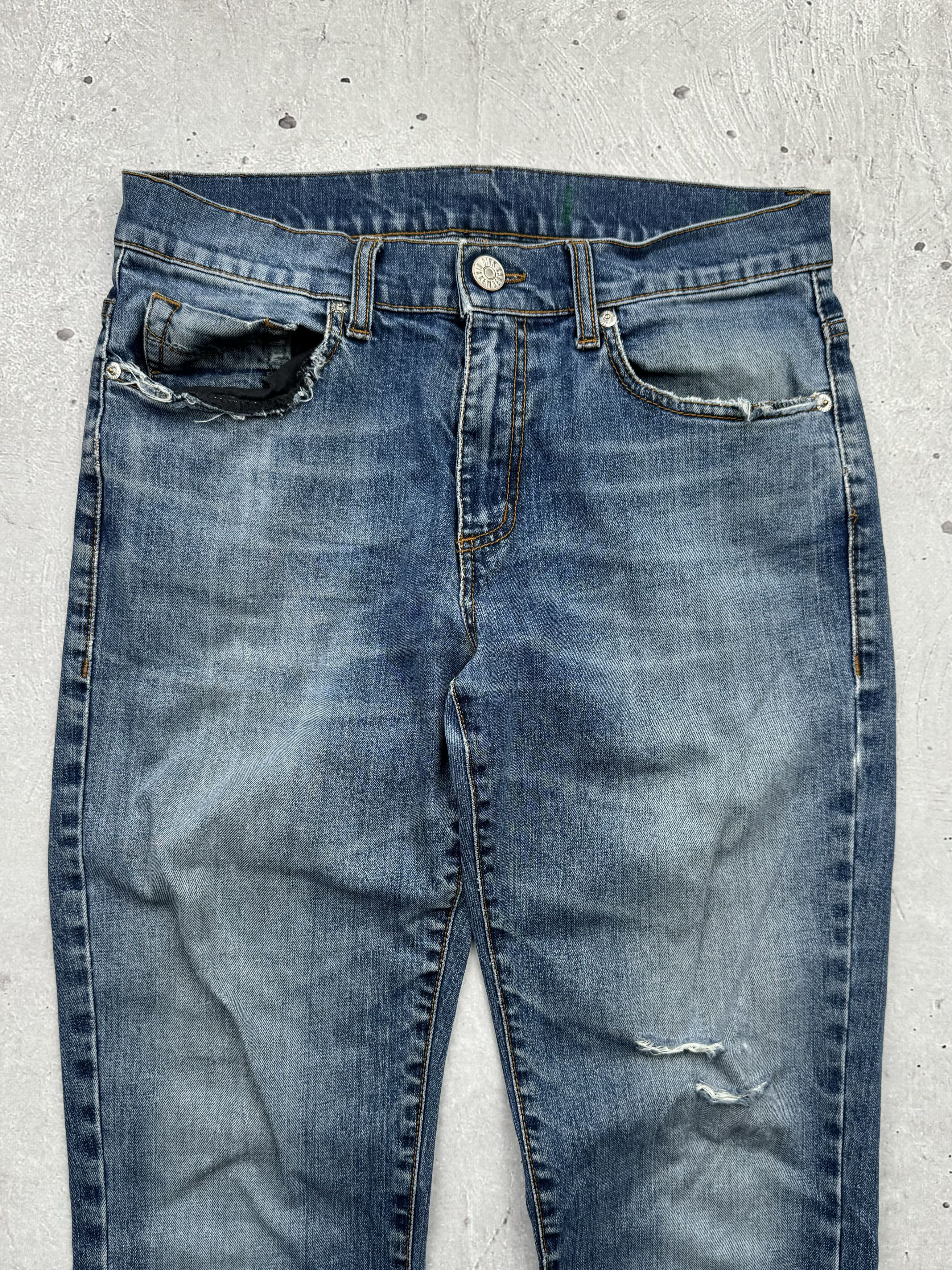 Dirk Bikkembergs × Japanese Brand × Vintage Dirk Bikkembergs Vintage Ripped Jeans Size US 30 / EU 46 - 2 Thumbnail