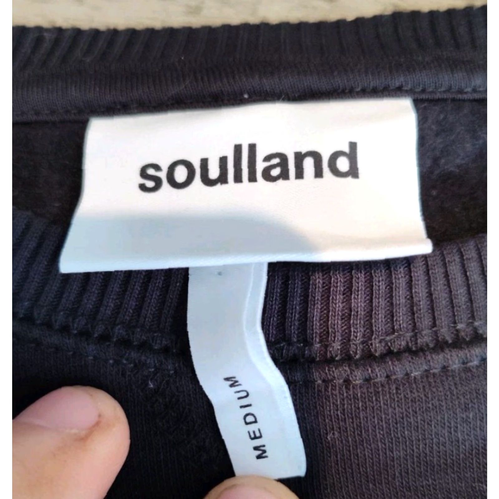 Soulland Soulland Hockney Crewneck Sweatshirt Black Mens Size M EUC Heavyweight Size US M / EU 48-50 / 2 - 6 Thumbnail