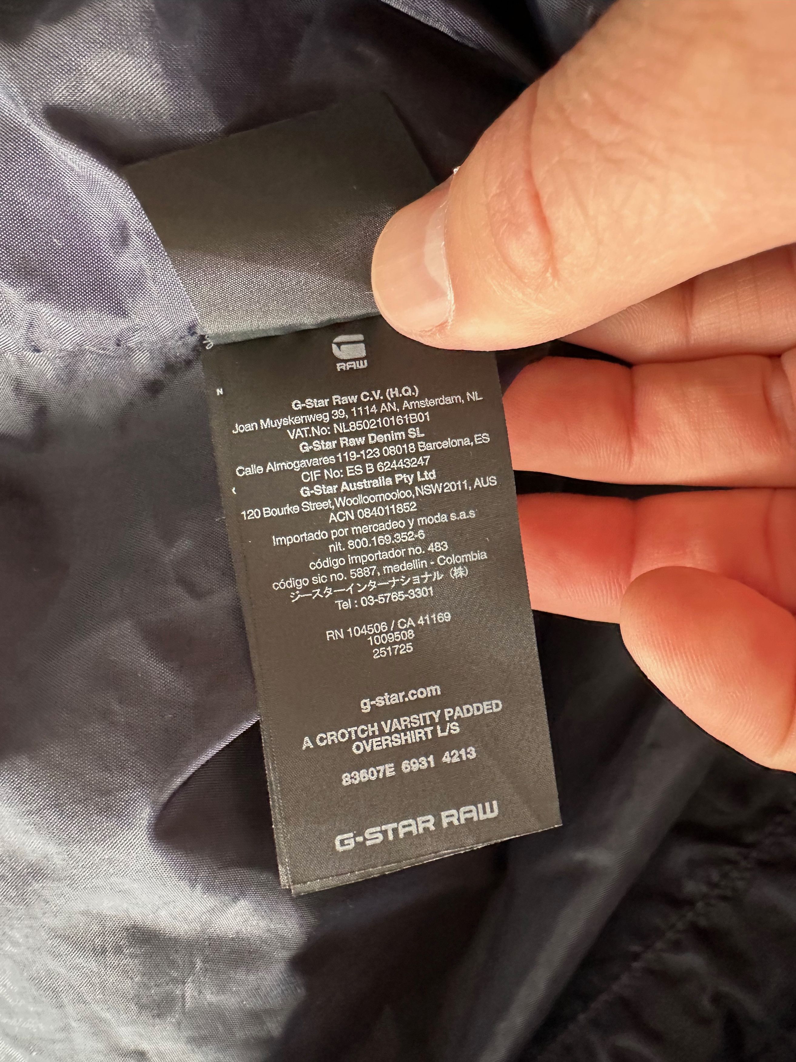 G-Star G-Star Men's A Crotch Varsity Padded Overshirt jacket Size US L / EU 52-54 / 3 - 10 Thumbnail
