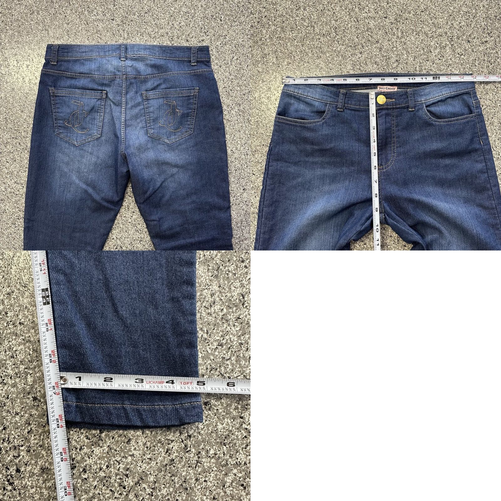 Juicy Couture Juicy Couture Jeggings Jeans Womens 8 29x28 Blue Denim Stretch 5-Pocket Style Jegging Womens 8 Size 29" - 9 Thumbnail