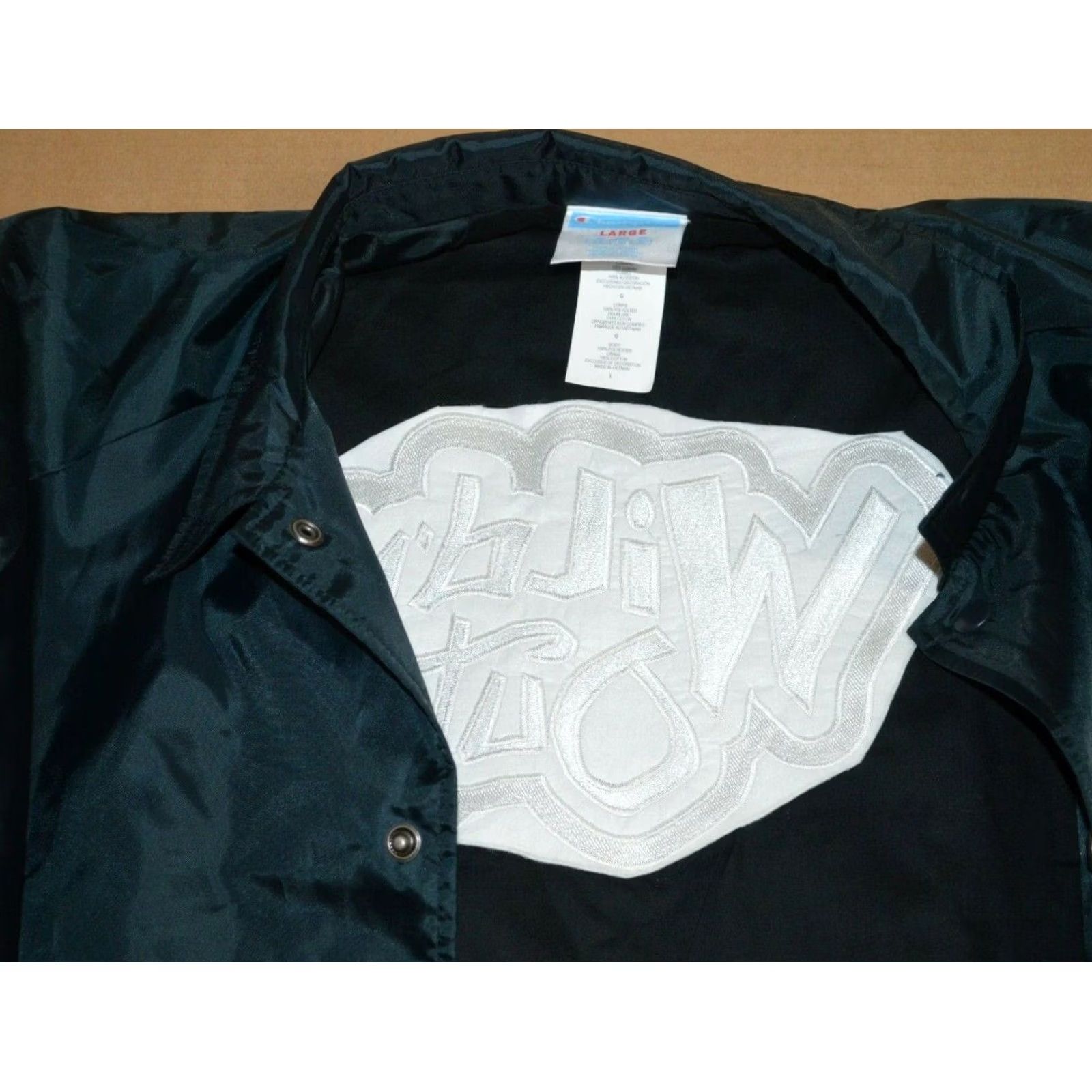 Champion VINTAGE CHAMPION Windbreaker Jacket Size Large L Black Lightweight Wild 'n Out Men Size US L / EU 52-54 / 3 - 4 Thumbnail