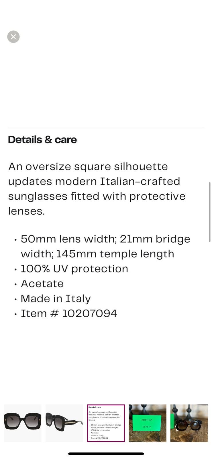 Bottega Veneta Bottega Veneta Sunglasses Size ONE SIZE - 3 Thumbnail
