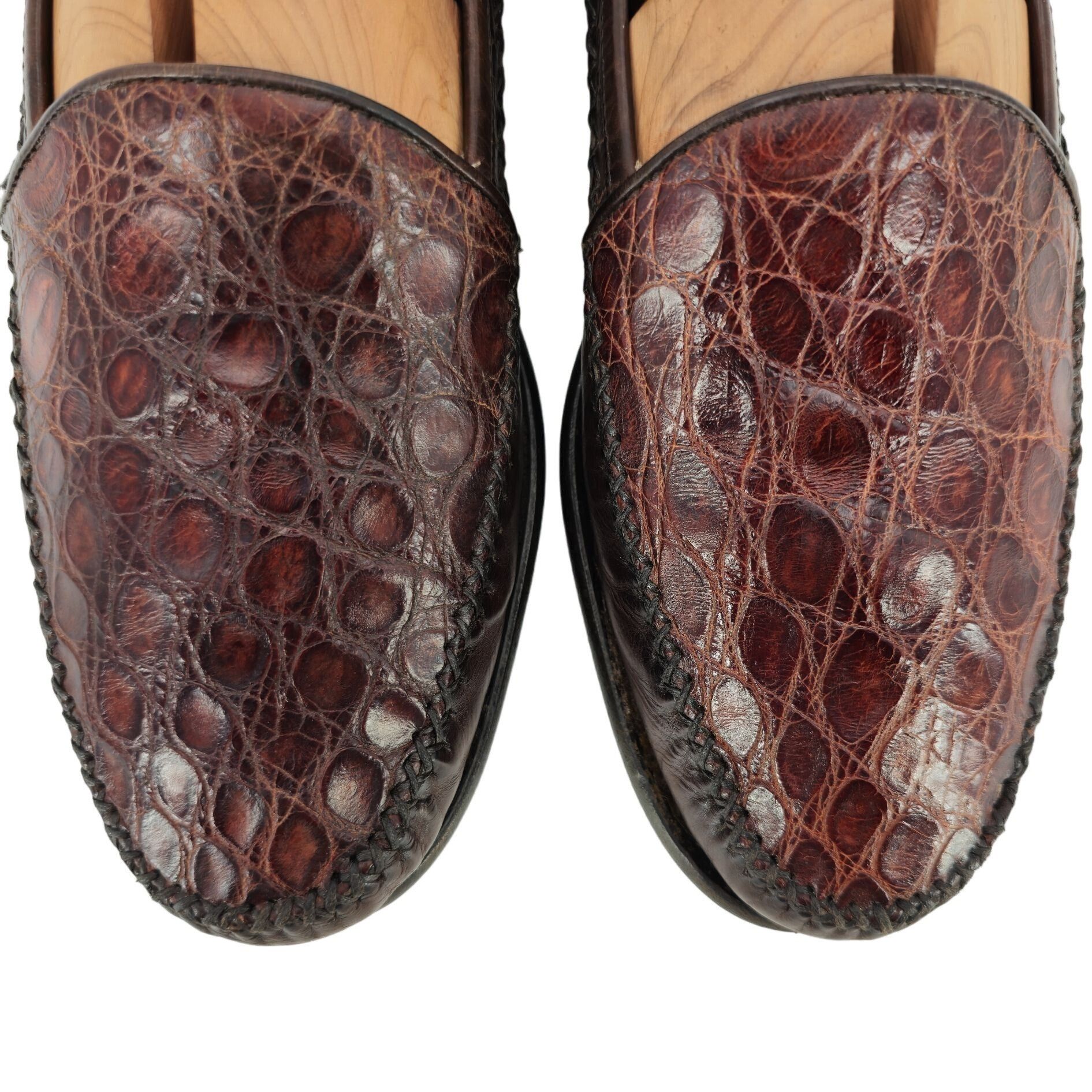 Bragano × Cole Haan Vintage Bragano Cole Haan Alligator Crocodile Caiman Italy Size US 10.5 / EU 43-44 - 2 Thumbnail