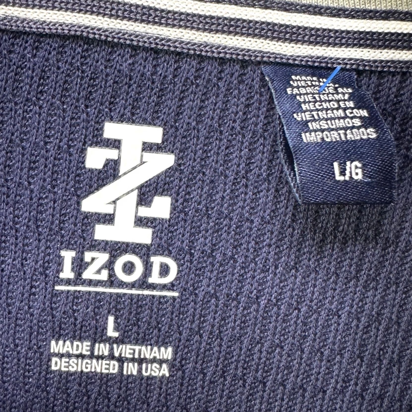 Izod VINTAGE: Izod Sweatshirt Hoodie Mens Blue Large Drawstring Pocket Logo Long Sleeve NEW Size US L / EU 52-54 / 3 - 5 Thumbnail