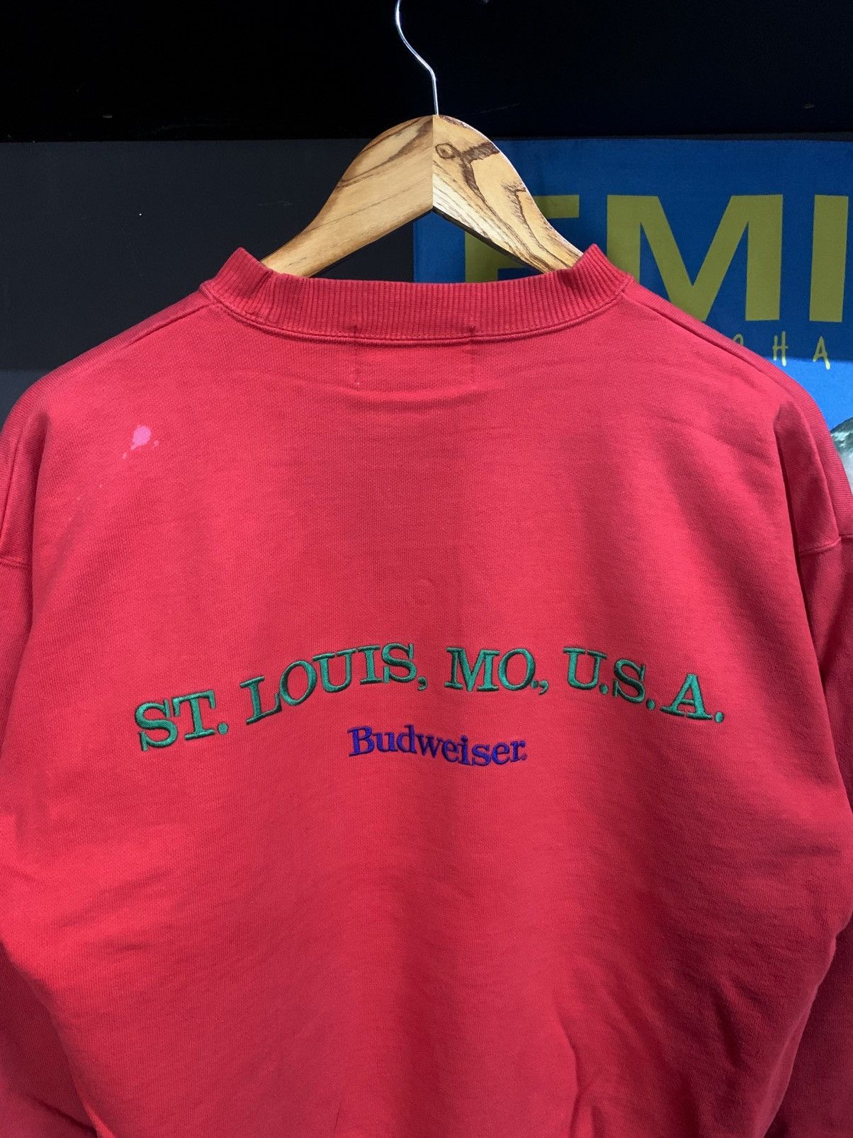 Budweiser VINTAGE 90s BUDWEISER SPELLOUT SWEAT Size US M / EU 48-50 / 2 - 3 Thumbnail