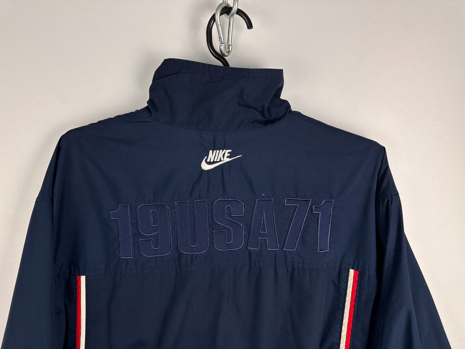 Nike 1971 Vintage USA Retro Nike Track Jacket Navy Mens Size L Size US L / EU 52-54 / 3 - 2 Thumbnail