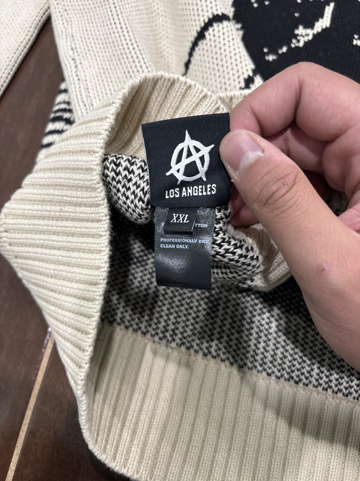 Revenge BRAND NEW Revenge XXXtentacion Collage Knit Sweater Cream XL Size US XXL / EU 58 / 5 - 9 Thumbnail