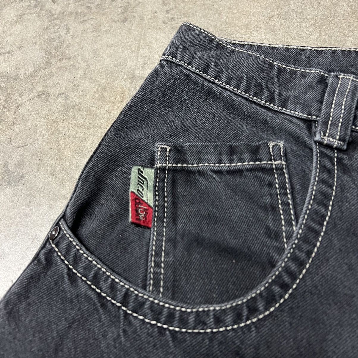 Ed Hardy × JNCO × Southpole Vintage 2000’s JNCO Black BAGGY Wide-Leg Denim Jean Size US 36 / EU 52 - 9 Thumbnail
