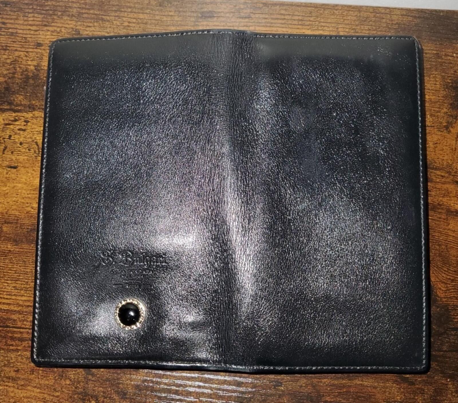 Bvlgari Bvgari Vintage Black Leather Long Wallet Bifold Card Holder Size ONE SIZE - 7 Thumbnail