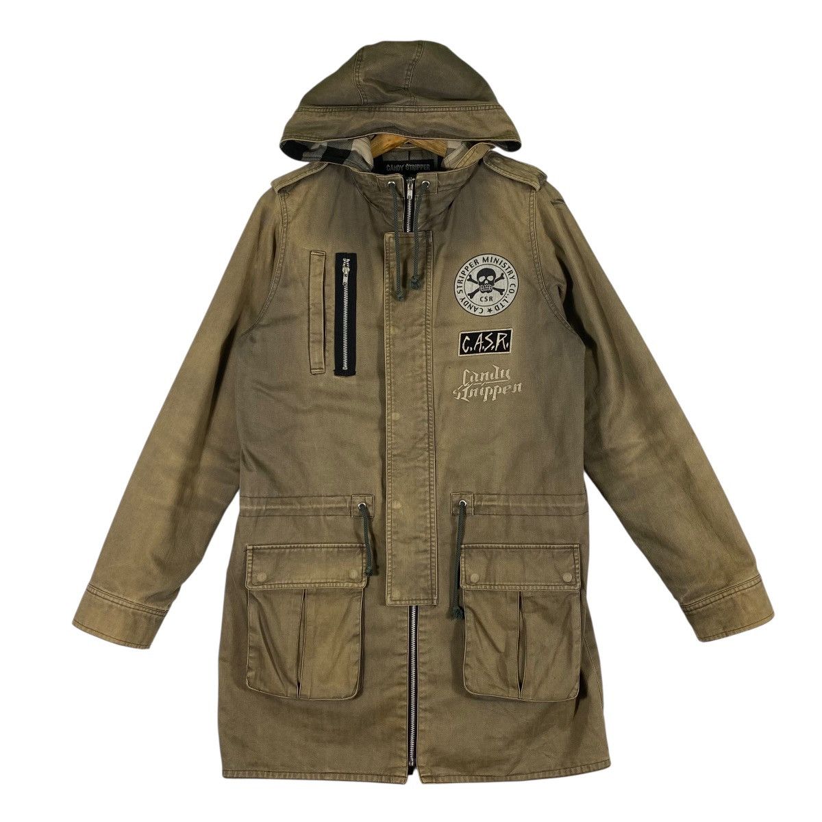 Japanese Brand Vintage Candy Stripper Long Button/Zipper Jacket M Size Size US M / EU 48-50 / 2 - 1 Thumbnail
