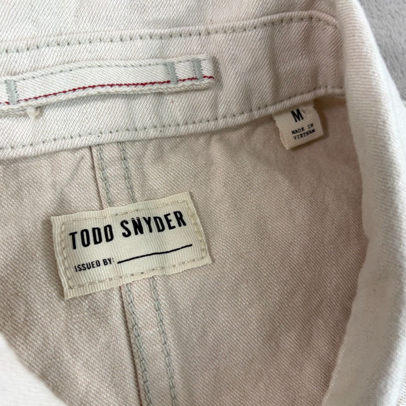 Todd Snyder TODD SNYDER Lightweight Japanese Selvedge Chore Coat in Canvas Men M Ivory 11.5 oz Denim Chore Coat Pockets Baggy Casual Womens Mens Size US M / EU 48-50 / 2 - 4 Thumbnail