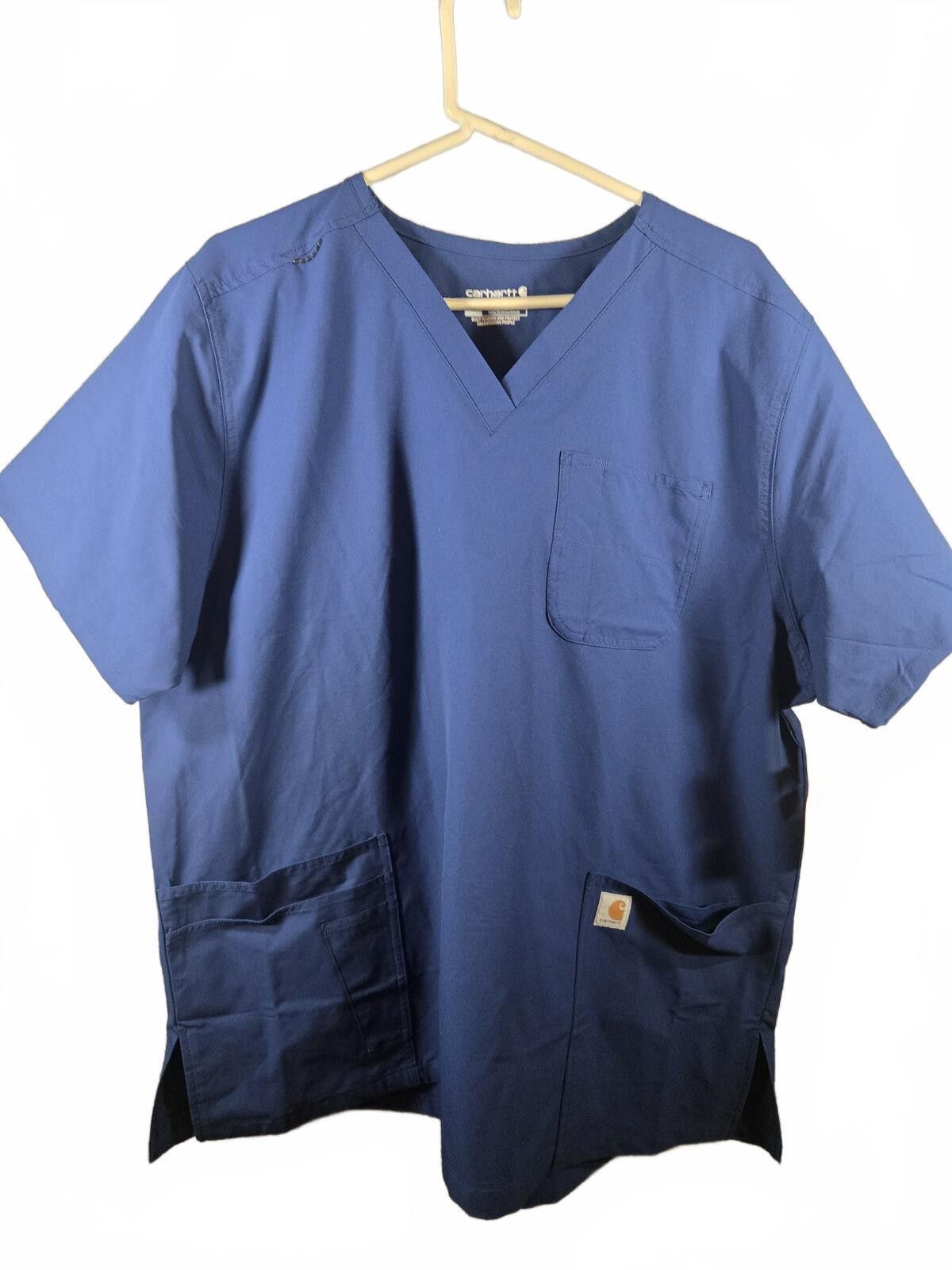 Carhartt NWT Carhartt Force Essentials Scrub Top XL Navy Blue Unisex Size US XL / EU 56 / 4 - 1 Thumbnail