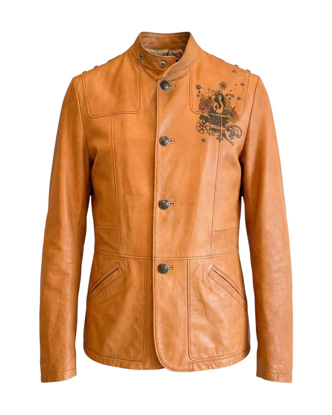 Gucci S/S 2009 TATTOO LEATHER JACKET Size US M / EU 48-50 / 2 - 1 Thumbnail