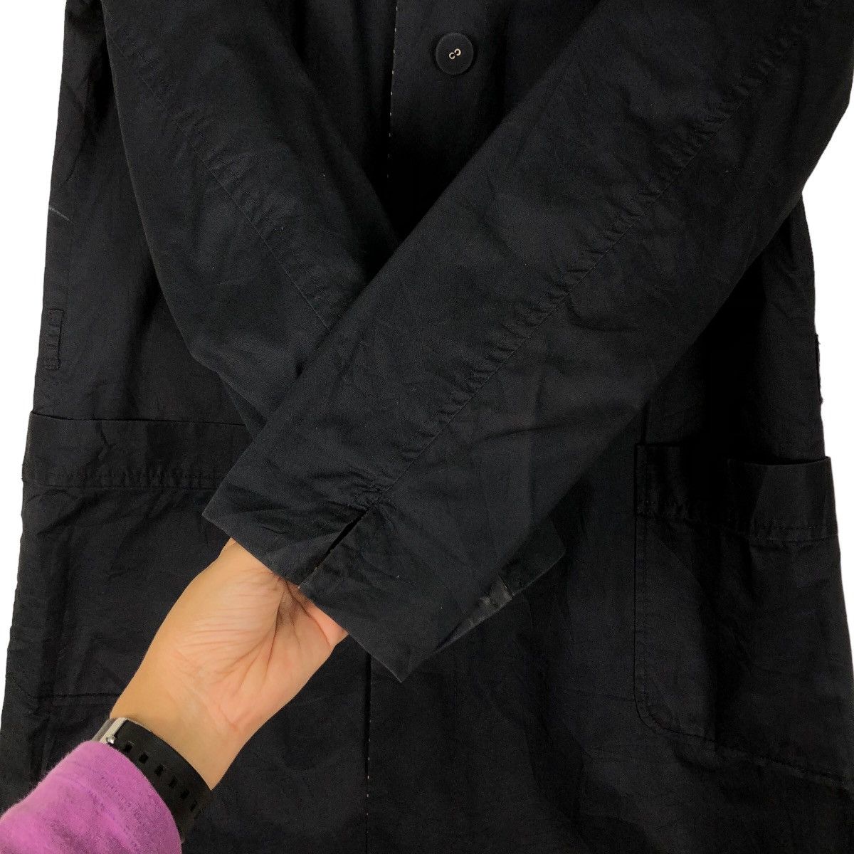 Issey Miyake 🔥Vtg Long Jacket Pou Dou Dou Japan Polkadot Lining Size US M / EU 48-50 / 2 - 13 Thumbnail
