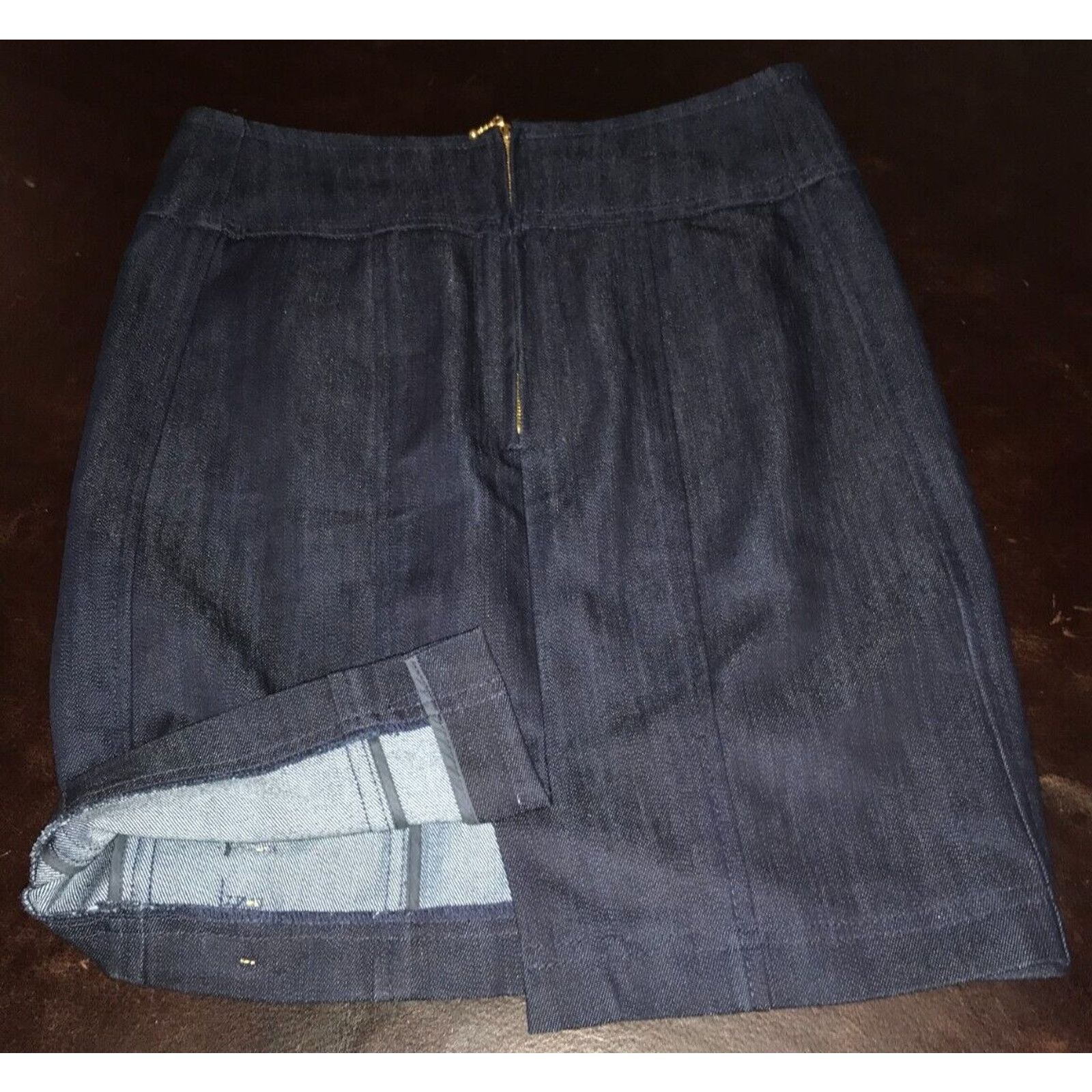 Anthropologie Anthropologie Leifsdottir Women's Gold Button Denim Skirt Size 26" / US 2 / IT 38 - 5 Thumbnail