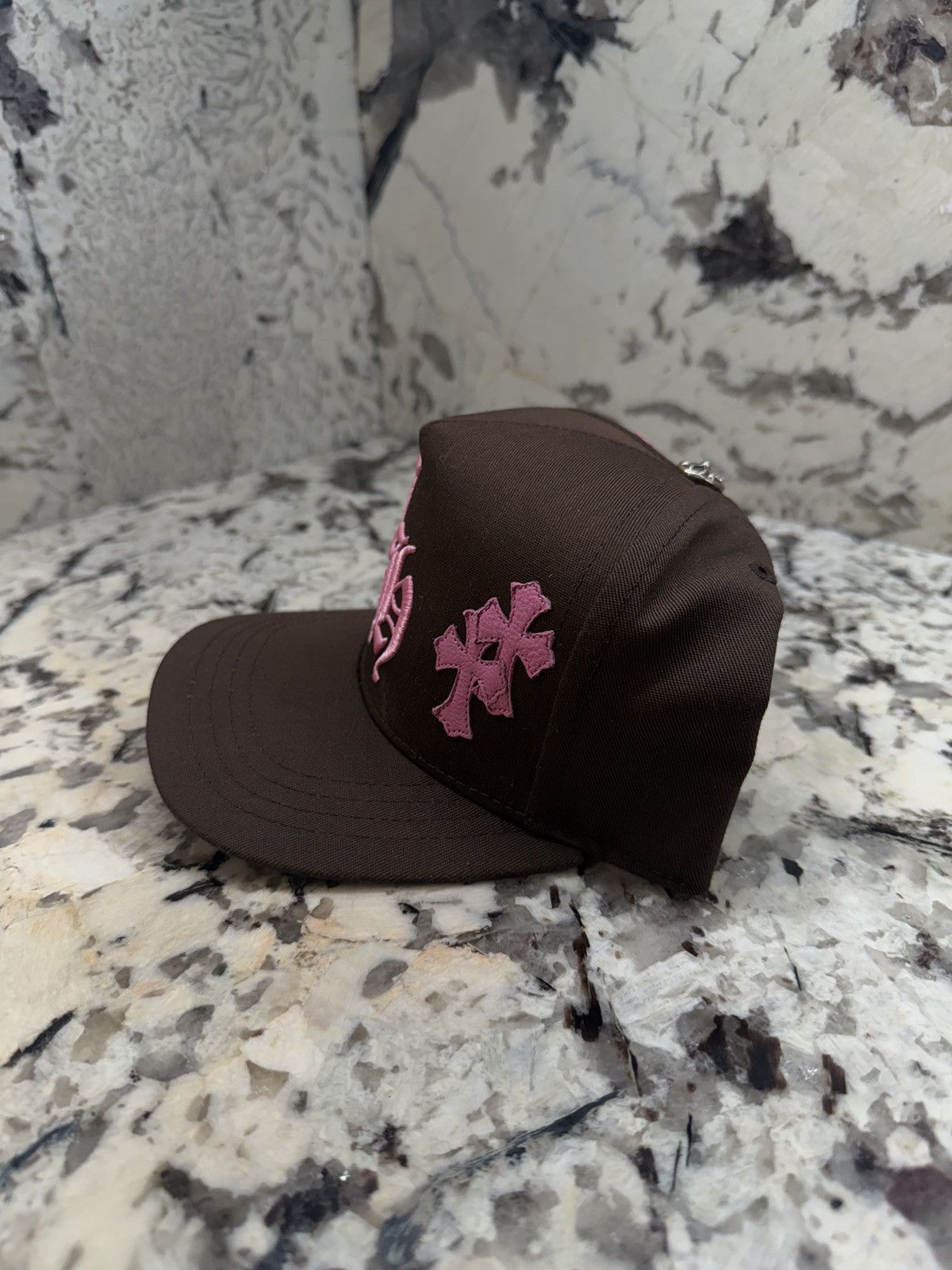 Chrome Hearts Chrome Hearts Cross Patch Hat Brown Pink Baseball Cap Size ONE SIZE - 4 Thumbnail