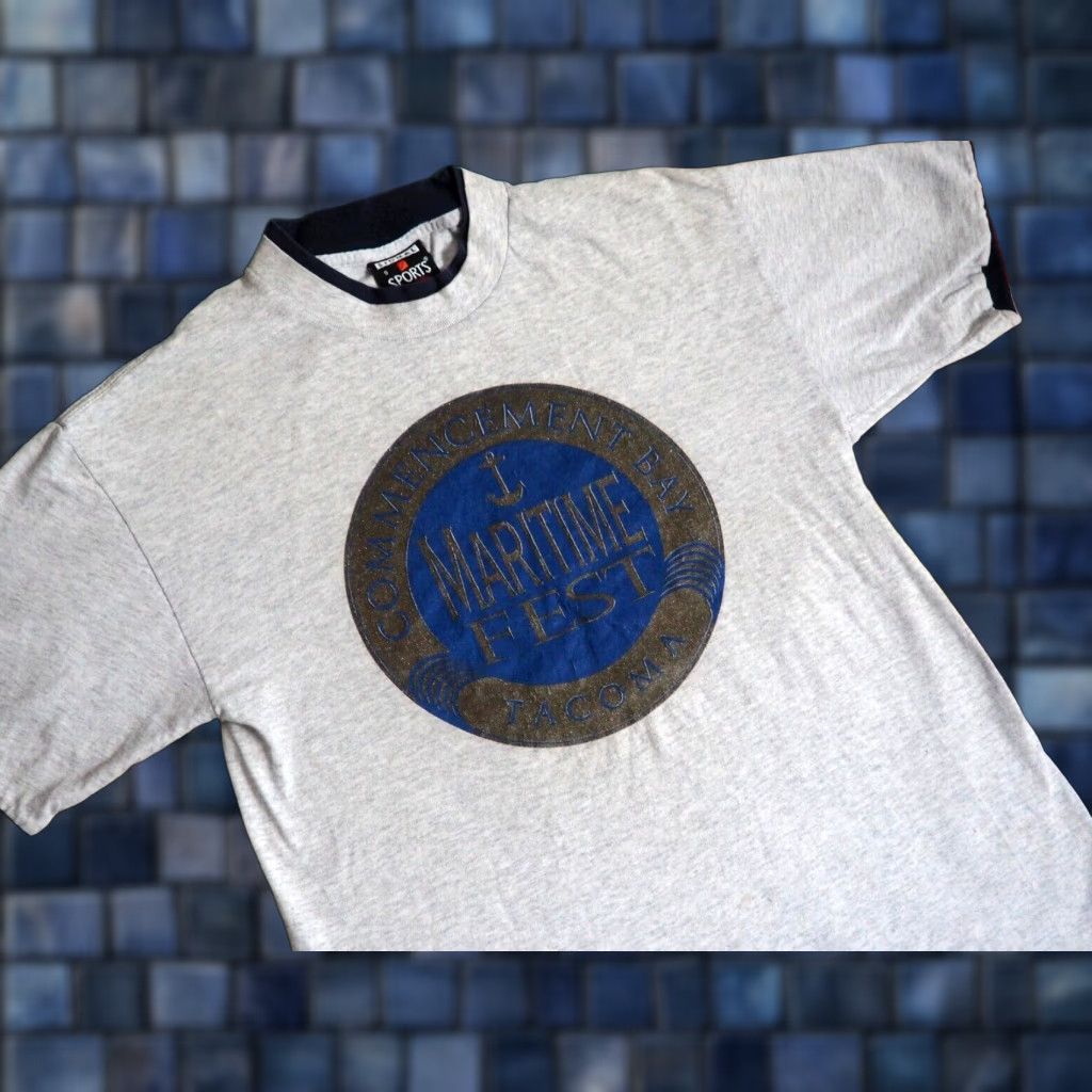 Vintage VINTAGE Signal Sports Tacoma Washington Maritime Fest Gray Tee T-Shirt USA S Unisex 1990s Graphic Tee Size US S / EU 44-46 / 1 - 1 Thumbnail