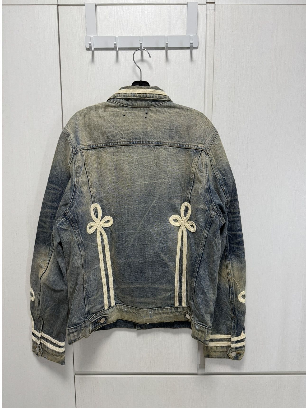Amiri Blue Vintage Denim Roping Slim-Fit Trucker Jacket Size XL Size US XL / EU 56 / 4 - 8 Thumbnail