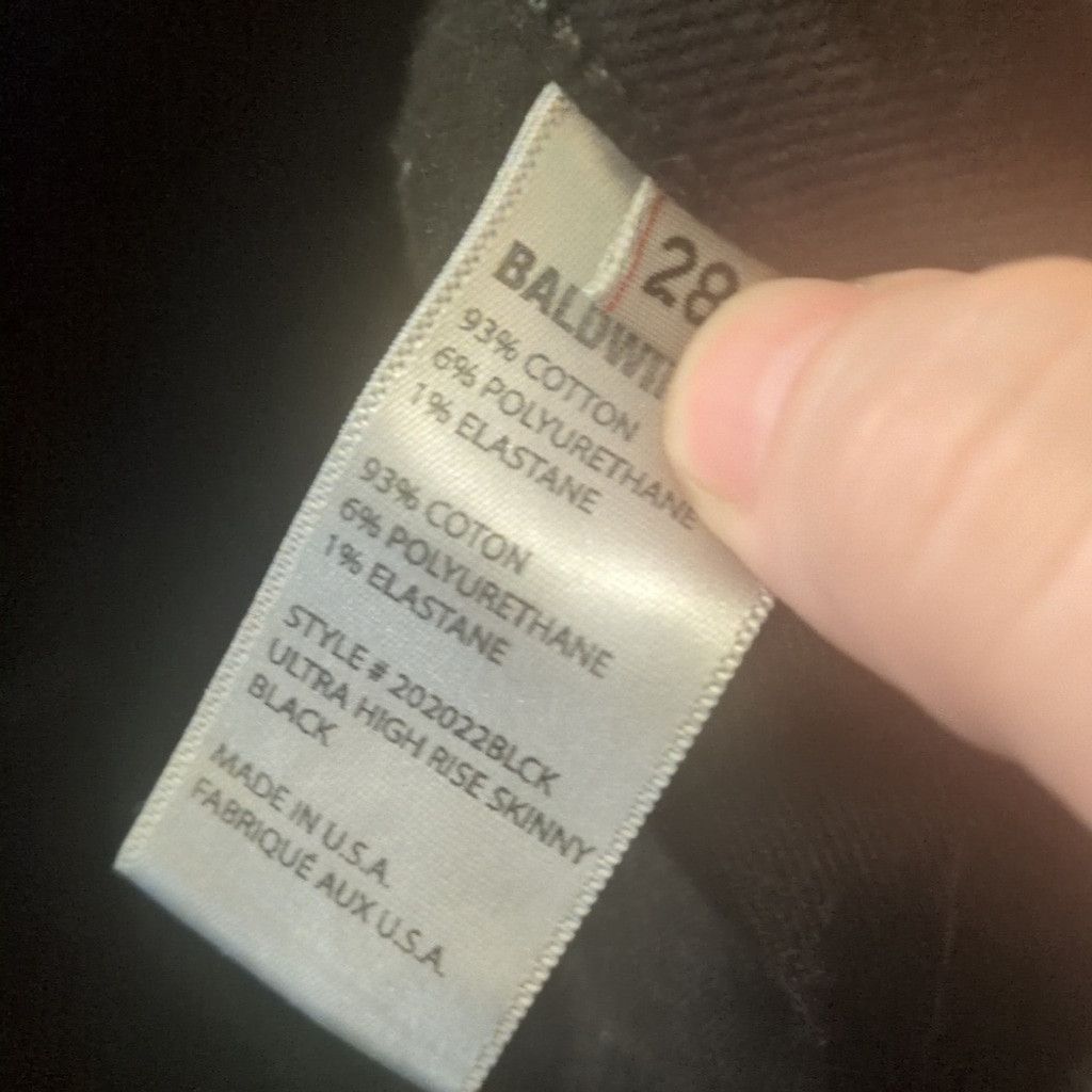 Baldwin Baldwin Black Jeans Size 28 Size 28" / US 6 / IT 42 - 3 Thumbnail