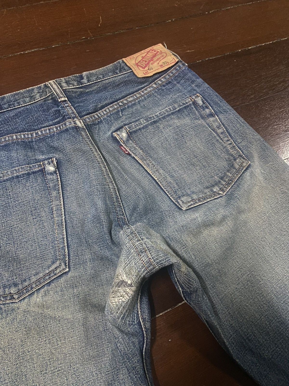 Denime Vintage DENIME JAPAN Distress Mud wash Selvedge Jeans Size US 34 / EU 50 - 14 Thumbnail